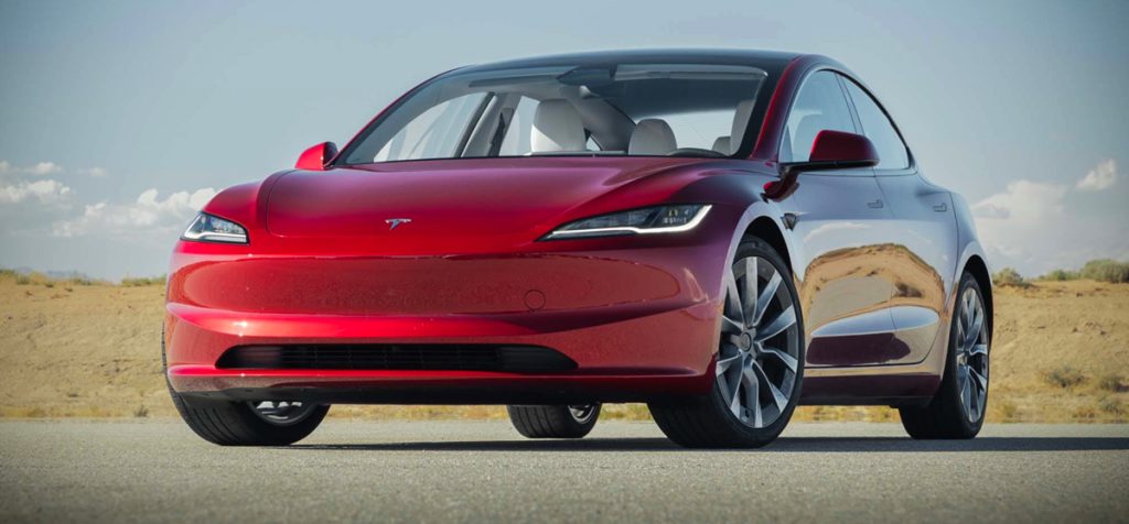 Tesla Model 3 red
