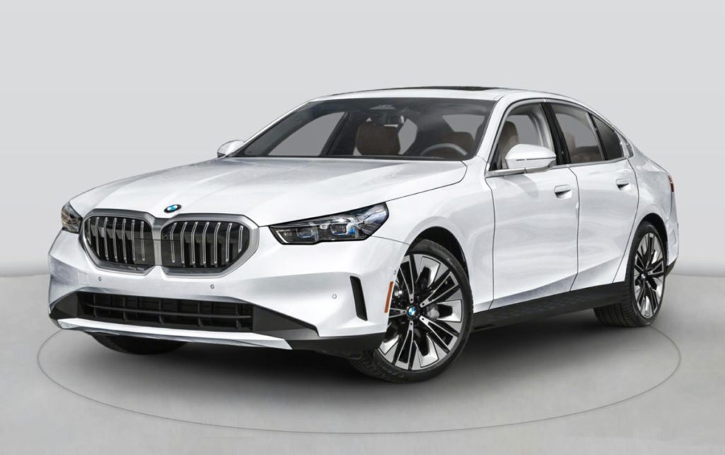 BMW 5 Series white sedan